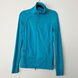 Lululemon Womens 4 Aqua Longline Full Zip Jacket